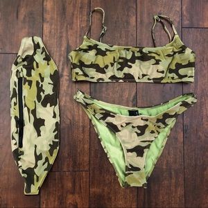 RARE triangl galaxy camo bikini